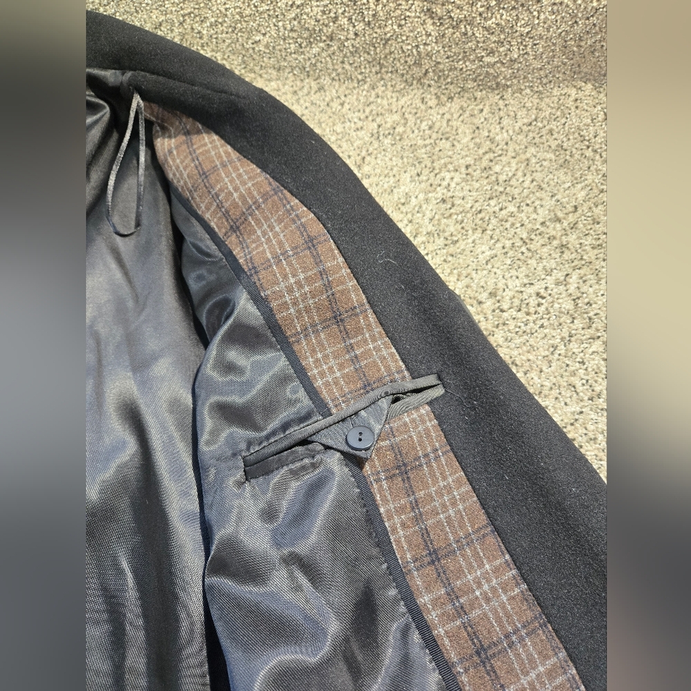 Zara Oversized Black Blazer Style Coat Duel Fabric Size Medium Womens EUC - Picture 6 of 11